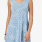 Vestido feminino cruzado nas costas estilo &amp; co, azul, tamanho médio