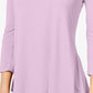 JM Collection Top feminino com decote redondo, roxo, tamanho grande