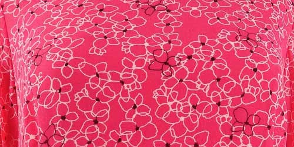 Blusa feminina Alfani com estampa floral e manga plissada, rosa, tamanho pequeno e pequeno