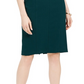 Vestido justo com decote em V feminino Vince Camuto, verde, tamanho 0