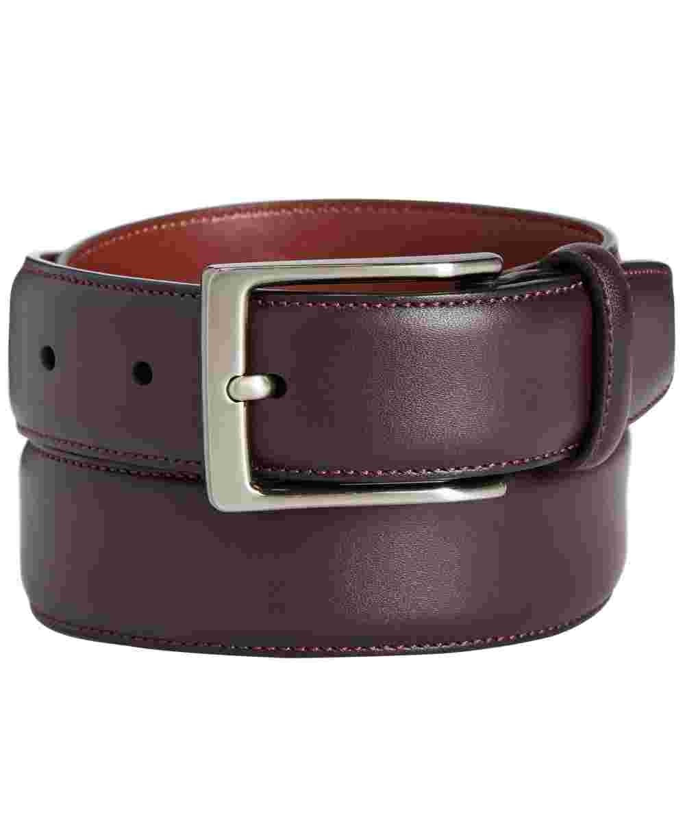 Perry Ellis Portfolio Cinto de couro Amigo masculino vermelho tamanho 40 REG