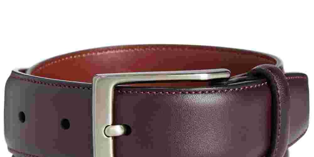 Perry Ellis Portfolio Cinto de couro Amigo masculino vermelho tamanho 40 REG