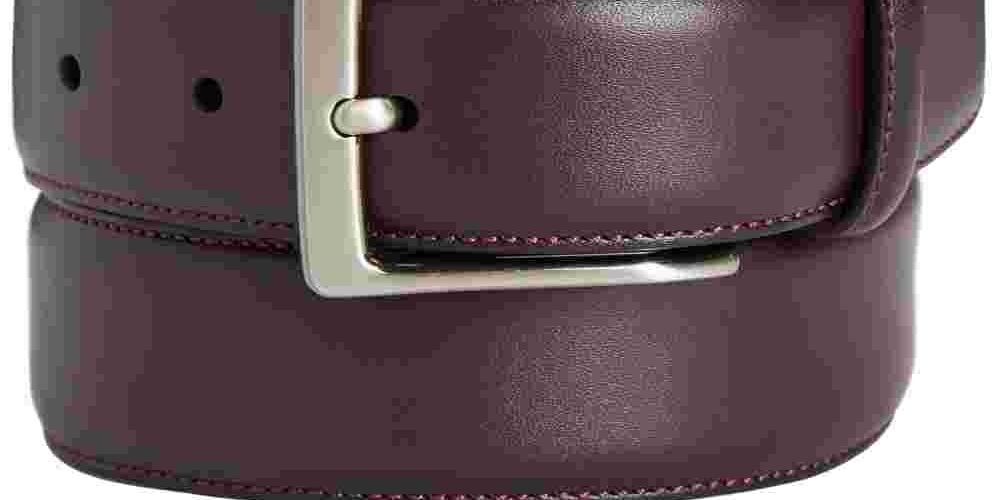 Perry Ellis Portfolio Cinto de couro Amigo masculino vermelho tamanho 40 REG