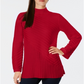 Suéter feminino de gola alta estampado Charter Club, vermelho, tamanho pequeno G