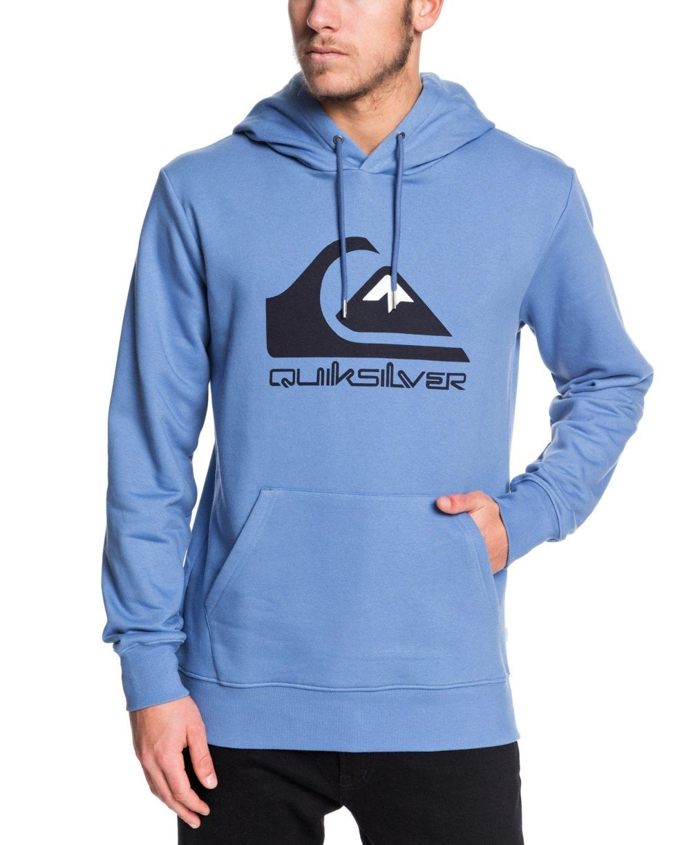 Moletom com capuz Quiksilver Omni Logo Screen Fleece Masculino Azul Tamanho XXG