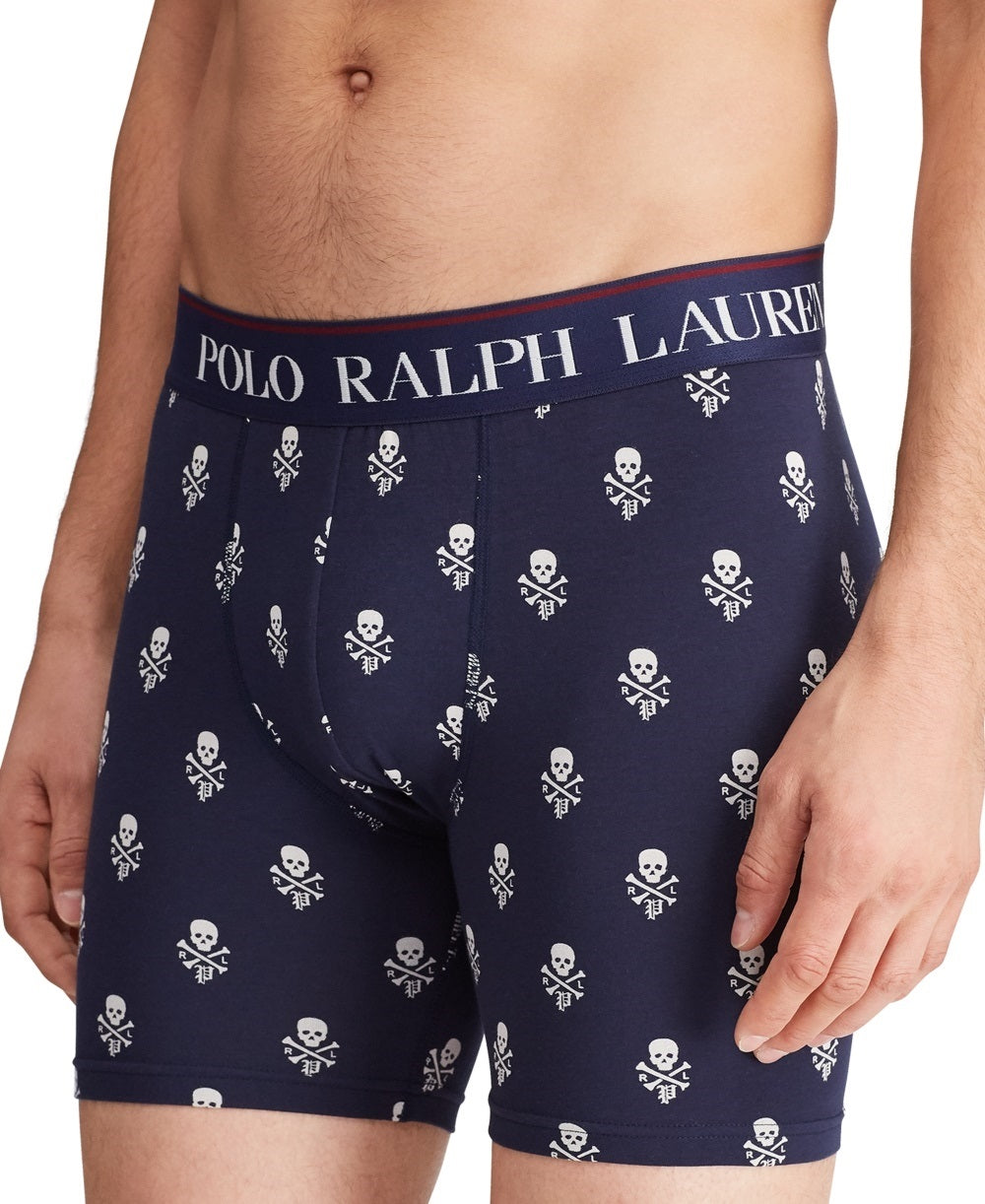 Cueca Boxer Ralph Lauren Masculina em Malha Elástica Azul Tamanho P