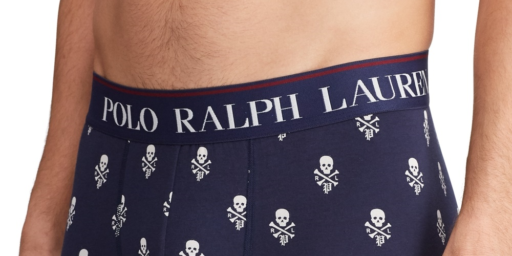 Cueca Boxer Ralph Lauren Masculina em Malha Elástica Azul Tamanho P