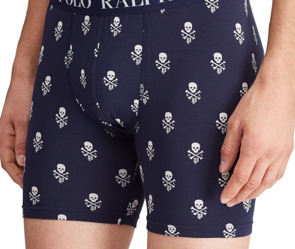 Cueca Boxer Ralph Lauren Masculina em Malha Elástica Azul Tamanho P