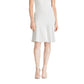 Vestido Ralph Lauren Feminino Branco com Zíper e Bolinhas, Manga Curta, Gola Joia, Comprimento até o Joelho, Ajuste Fino e Flare, Azul e Branco, Tamanho 10