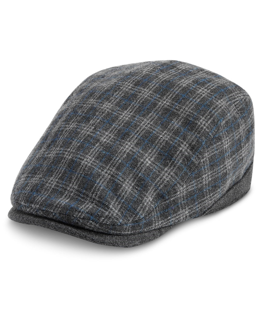 Boné Levi's Masculino Xadrez Flat Top Ivy Cinza Tamanho Regular