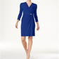 Vestido envelope falso feminino Charter Club, azul, tamanho pequeno G