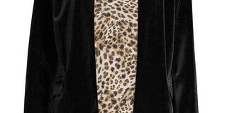 Jaqueta de veludo feminina com frente aberta, preta, tamanho 0