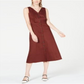 Vestido Alfani Feminino com Botões e MIDI Marrom Tamanho 2 Petite
