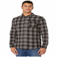 Camisa xadrez masculina Quiksilver de manga comprida com botões, preta, tamanho pequeno