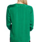 Vince Camuto Blusa feminina de manga comprida verde tamanho pequeno