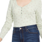 Camisas Henley Ultra Flirt Junior's Scallop Edge Brancas Tamanho X-Grande