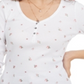 Camisas Henley Ultra Flirt Junior's Scallop Edge Brancas Tamanho X-Grande