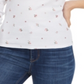 Camisas Henley Ultra Flirt Junior's Scallop Edge Brancas Tamanho X-Grande