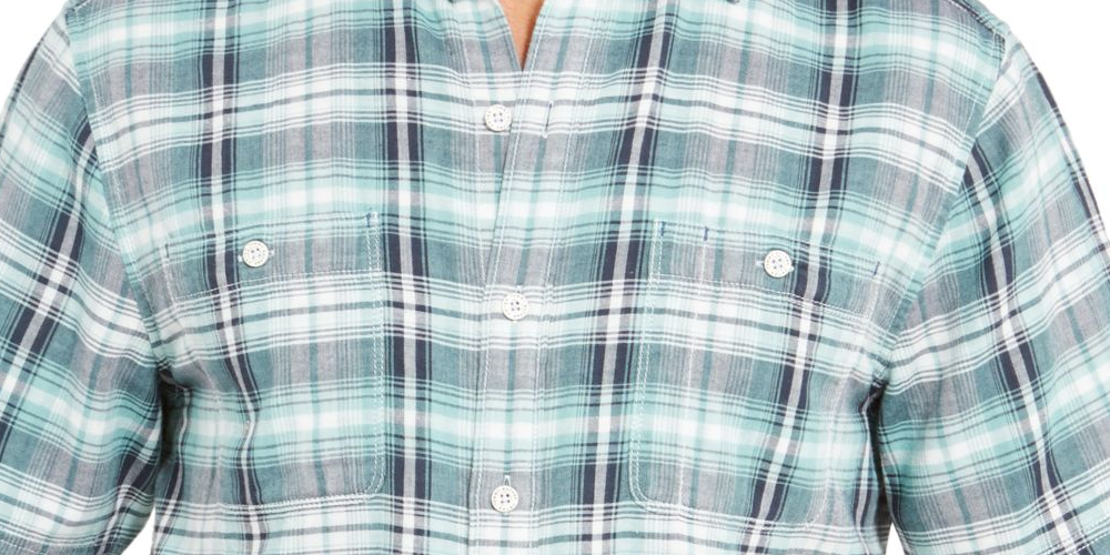 Camisa casual masculina Tommy Bahama com botões xadrez verde tamanho extragrande