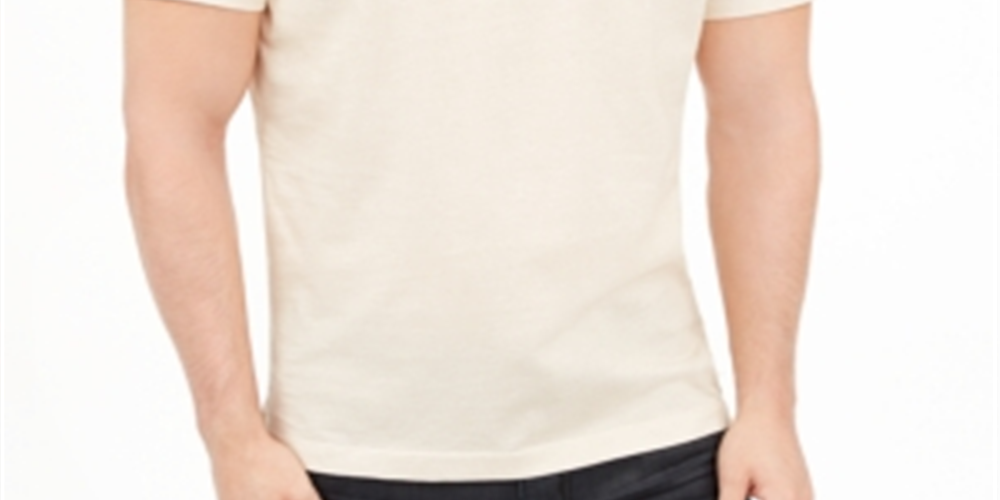 Camiseta listrada masculina Alfani, gola redonda, marrom, tamanho grande