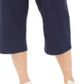 Calça Capri de Malha Feminina Karen Scott Azul Tamanho P