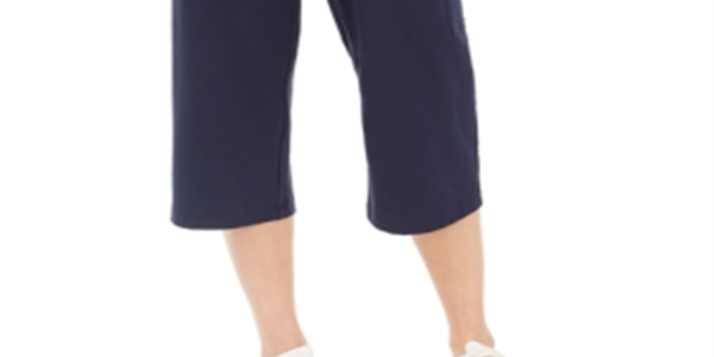 Calça Capri de Malha Feminina Karen Scott Azul Tamanho P