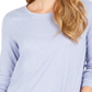 Top feminino com brilho salpicado azul tamanho XX-G