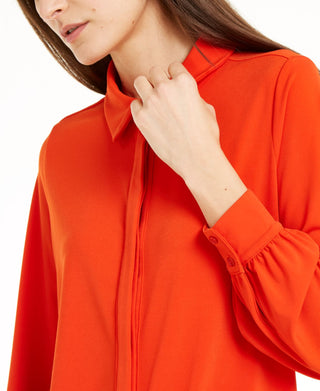 Camisa feminina Alfani com botões, laranja, tamanho M