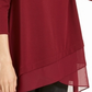 Blusa de malha com bainha cruzada feminina Alfani, vermelha, tamanho pequeno