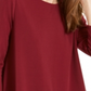 Blusa de malha com bainha cruzada feminina Alfani, vermelha, tamanho pequeno