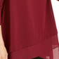 Blusa de malha com bainha cruzada feminina Alfani, vermelha, tamanho pequeno