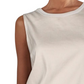 Blusa feminina Alfani sem mangas com decote em joia, marrom, tamanho extragrande
