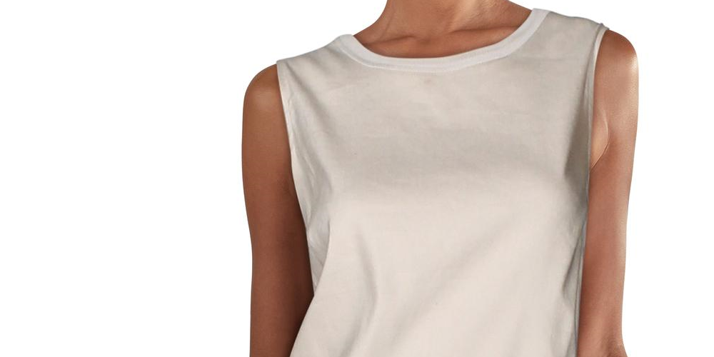Blusa feminina Alfani sem mangas com decote em joia, marrom, tamanho extragrande