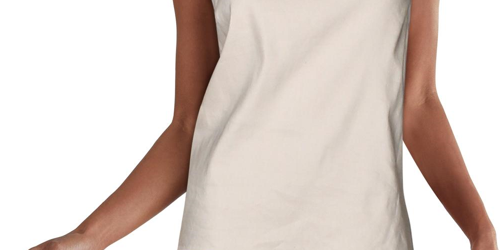 Blusa feminina Alfani sem mangas com decote em joia, marrom, tamanho extragrande