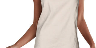 Blusa feminina Alfani sem mangas com decote em joia, marrom, tamanho extragrande