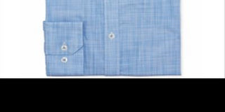 Camisa social masculina Ryan Seacrest Distinction Slim Fit em tecido elástico xadrez, azul, tamanho 15