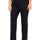 Calça jeans feminina com controle de barriga, lisa, perna reta, azul, tamanho 22