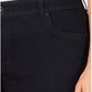 Calça jeans feminina com controle de barriga, lisa, perna reta, azul, tamanho 22