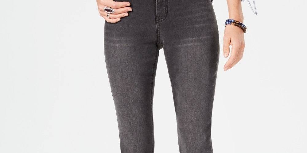 Calça jeans skinny feminina Power Sculpt Curvy Fit, preta, tamanho 8, da Style &amp; Co