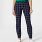 Calça feminina Charter Club Windowpane azul tamanho 12