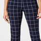 Calça feminina Charter Club Windowpane azul tamanho 12