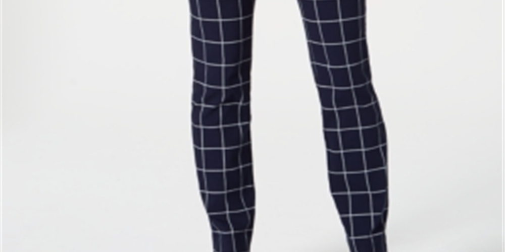 Calça feminina Charter Club Windowpane azul tamanho 12