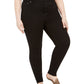 Calça jeans skinny feminina Seven7 Jeans cintura alta preta tamanho 18W