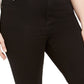 Calça jeans skinny feminina Seven7 Jeans cintura alta preta tamanho 18W