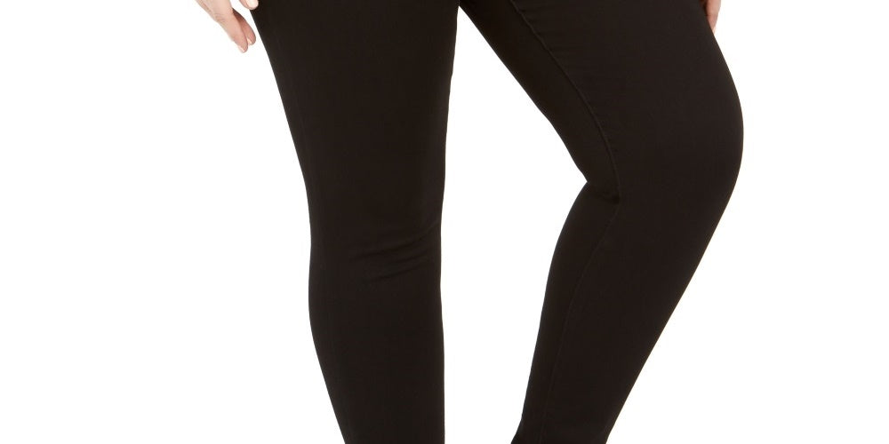 Calça jeans skinny feminina Seven7 Jeans cintura alta preta tamanho 18W