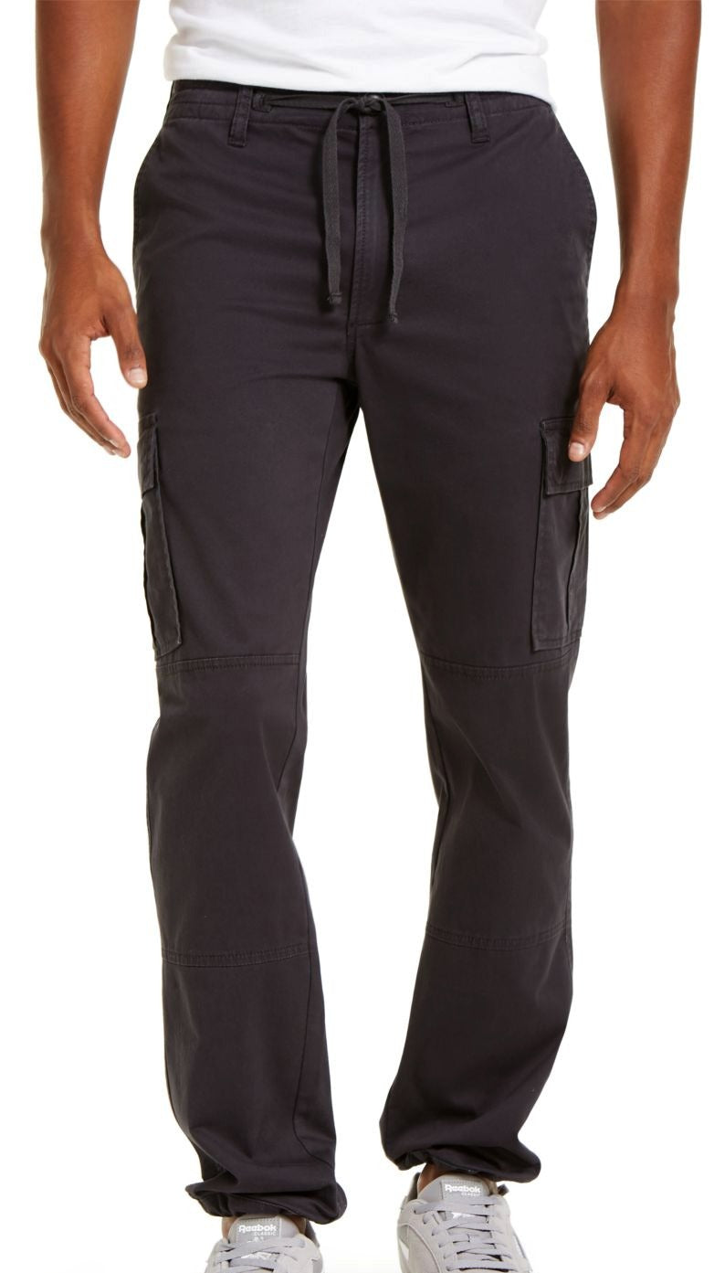 Calça jogger masculina Sun + Stone Hybr Cotton Dark Lead tamanho 31x32