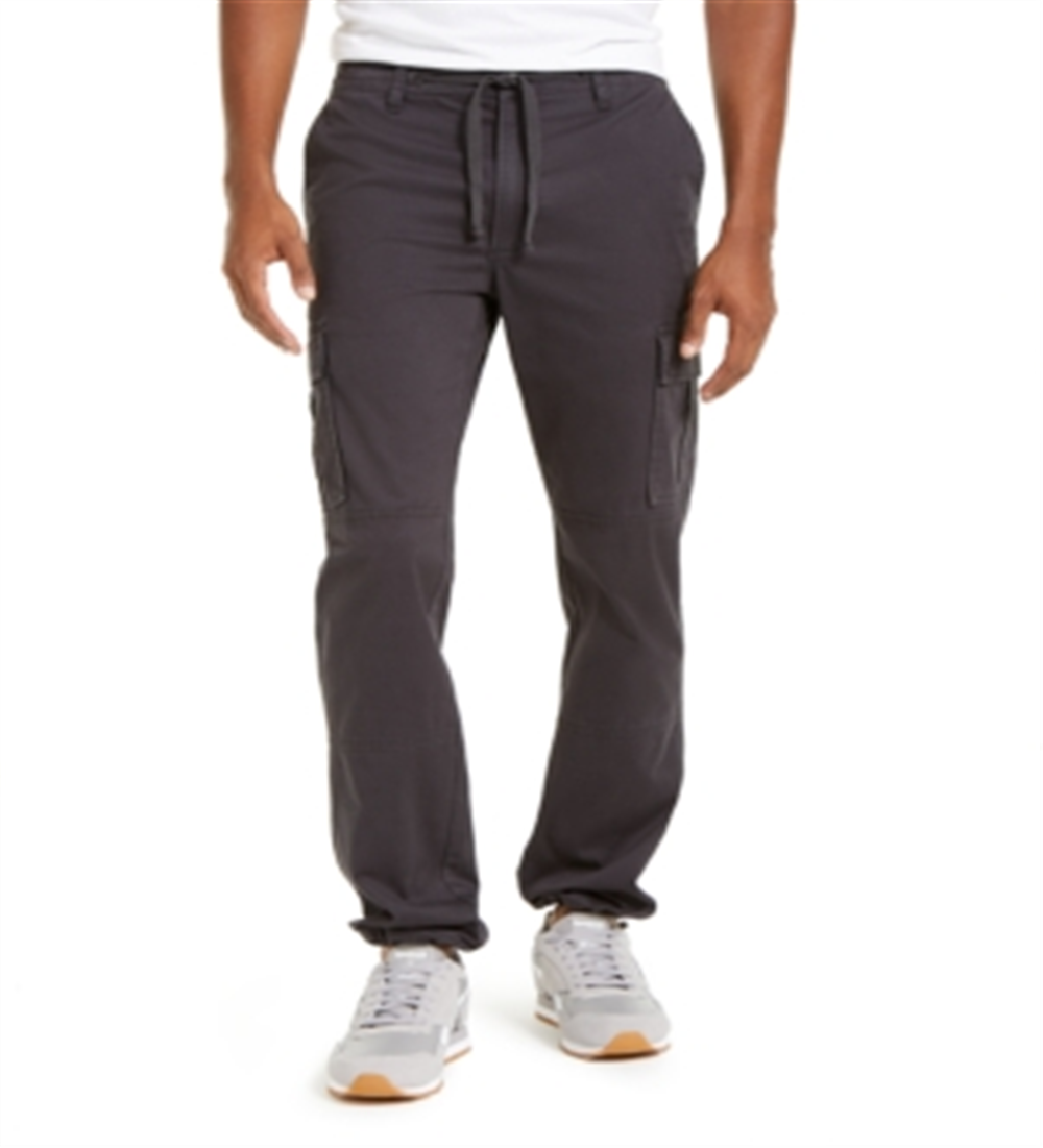 Calça jogger masculina Sun + Stone Hybr Cotton Dark Lead tamanho 31x32