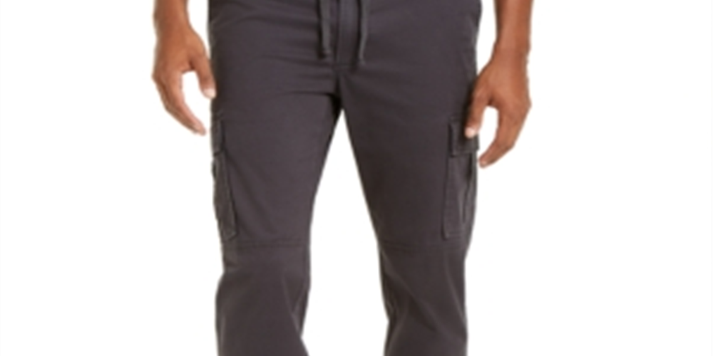 Calça jogger masculina Sun + Stone Hybr Cotton Dark Lead tamanho 31x32