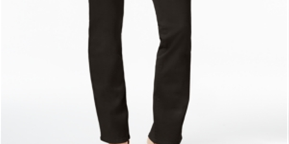 Calça jeans feminina Charter Club Lexington reta cinza tamanho 4 pequena