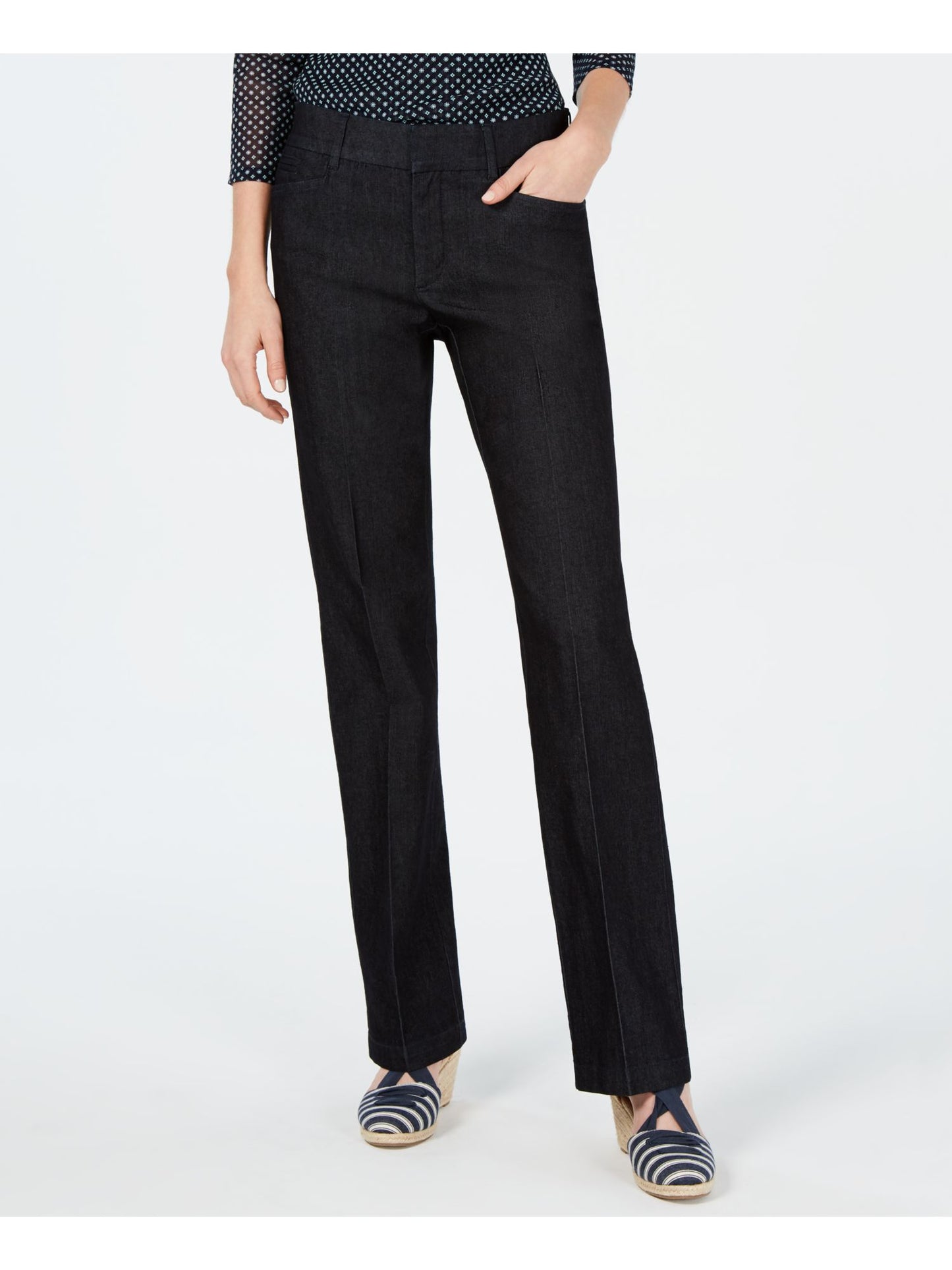 Calça feminina com bolsos para emagrecimento da barriga, ideal para usar no trabalho, tamanho 12, preta